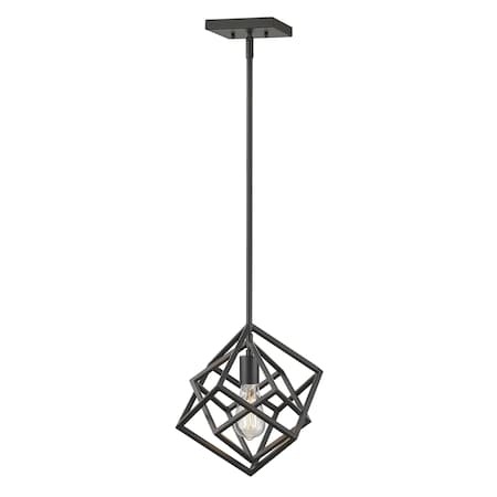 Z-Lite Euclid 1 Light Mini Pendant, Matte Black 457MP-MB